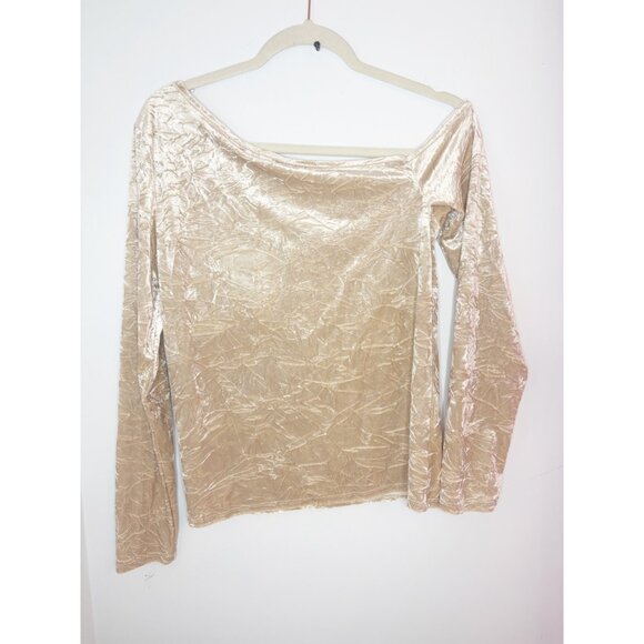 NWT 525 Crushed Velvet Asymmetrical Blouse Medium - Picture 4 of 4